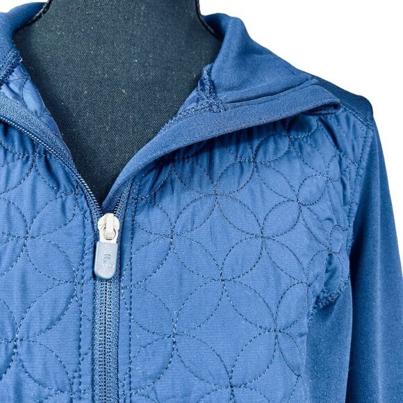 FILA Sport Women's Blue Quilted Long Sleeve Full Zip Activewear Jacket Size L - Picture 7 of 9